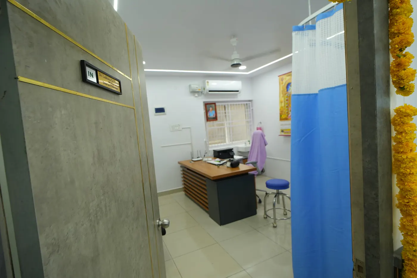 Consultation room at LVR Multi Speciality Hospital