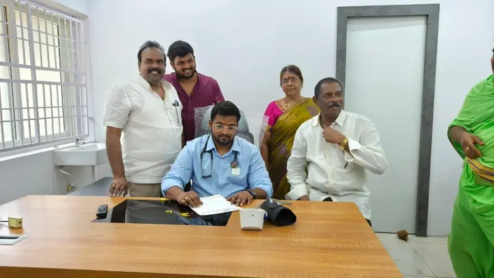 LVR Hospital team and guests during a hospital visit