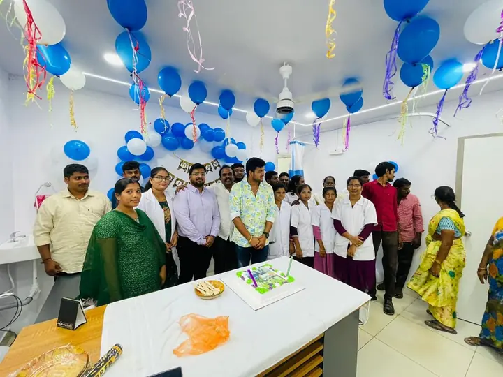 LVR Hospital team members sharing a celebration