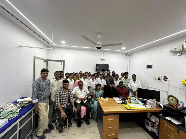 LVR Hospital team members sharing a celebration
